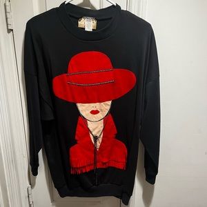 Vintage Mardel handcrafted sweater with chain and bling